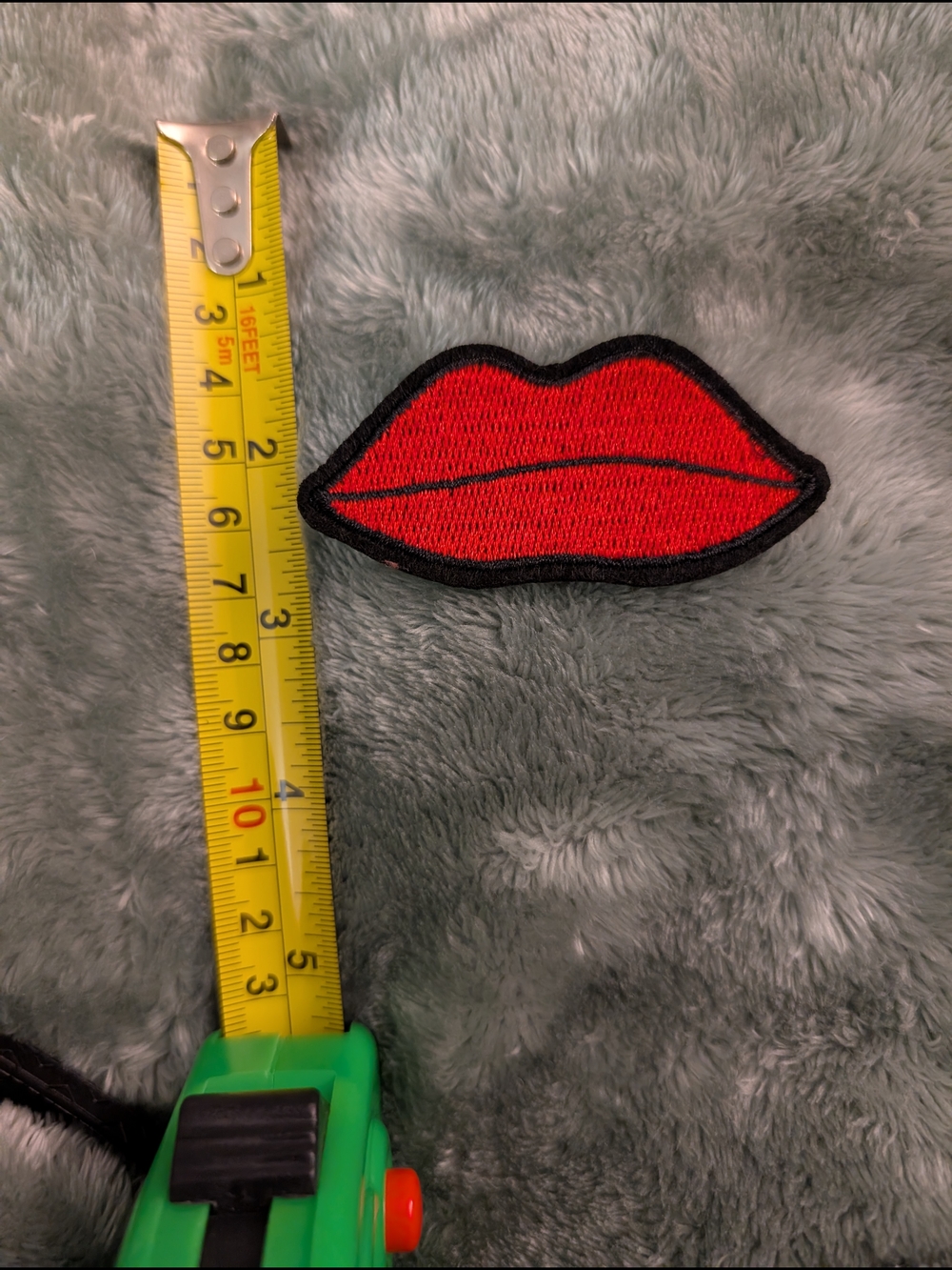 Red Lip Patch Iron-On Appliqué